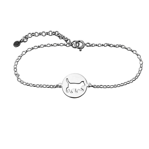 Cat Bracelet - Silver Charm - WeeShopyDog