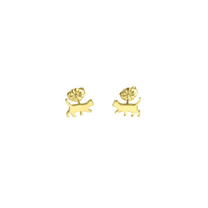 Cat Earrings - 14K Gold-Plated Syud