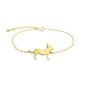 Chihuahua Bracelet - Silver/14K Gold-Plated |Line - WeeShopyDog
