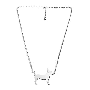 Chihuahua Pendant Necklace - Silver |Line - WeeShopyDog