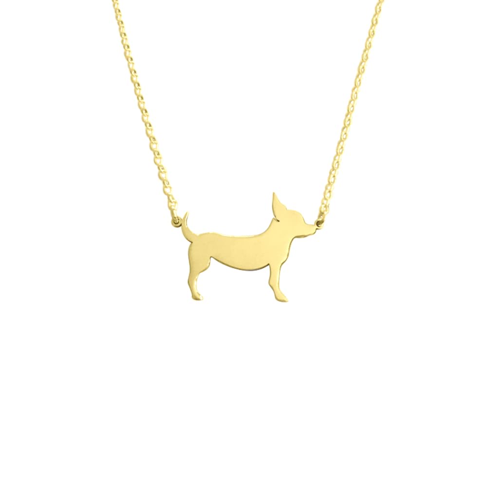 Chihuahua Pendant Necklace - Silver/14K Gold-Plated |Line