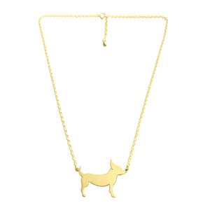 Chihuahua Pendant Necklace - Silver/14K Gold-Plated |Line