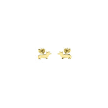 Load image into Gallery viewer, Corgi Stud Earrings - Silver/14K Gold-Plated |Line - WeeShopyDog
