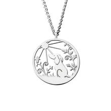 Load image into Gallery viewer, Dachshund Sunshine Pendant Necklace - Silver/14K Gold-Plated - WeeShopyDog
