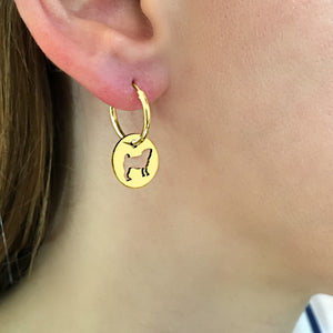 Pug Earrings - 14K Gold-Plated - WeeShopyDog