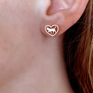 Cat Earrings - Silver Stud Earrings - WeeShopyDog