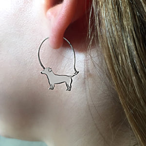 Jack Russell Earrings - Silver - WeeShopyDog