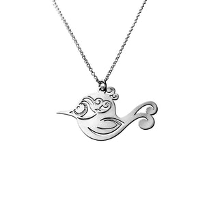 Boho Free Bird- Silver Pendant Necklace - WeeShopyDog