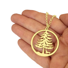 Load image into Gallery viewer, Dachshund Christmas Tree Pendant Necklace - 14K Gold-Plated - WeeShopyDog
