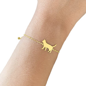 Cat Bracelet - 14K Gold-Plated - WeeShopyDog