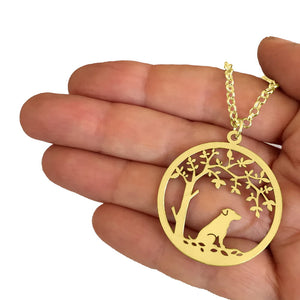 Jack Russell Pendant - 14K Gold-Plated - Tree Of Life - WeeSopyDog