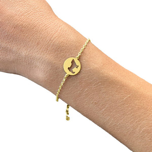 Pug Charm Bracelet - 14K Gold-Plated - WeeShopyDog