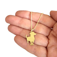 Load image into Gallery viewer, Jack Russell Pendant Necklace - Silver/14K Gold-Plated |I
