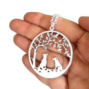 Jack Russell Pendant - Silver - Tree Of Life - WeeSopyDog