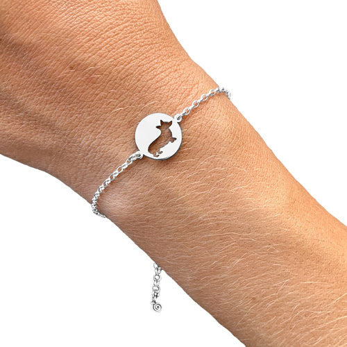 Corgi Charm Bracelet - Silver - WeeShopyDog