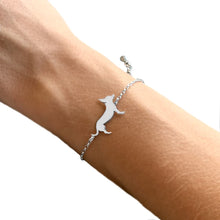 Load image into Gallery viewer, Chihuahua Bracelet - Silver/14K Gold-Plated |Line - WeeShopyDog
