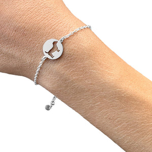 Jack Russell Charm Bracelet - Silver/14K Gold-Plated |Line Circle