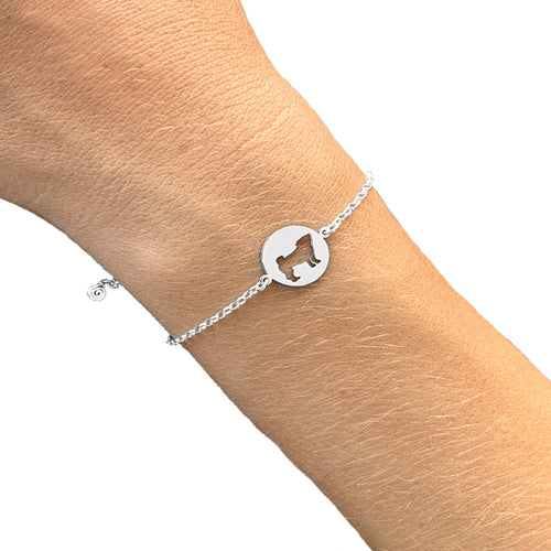 Pug Charm Bracelet - Silver - WeeShopyDog