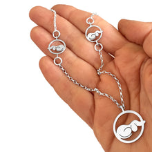Load image into Gallery viewer, Dachshund Pendant Necklace - Silver |3 Dog Circle - WeeShopyDog
