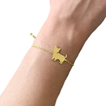 Load image into Gallery viewer, Yorkie Bracelet - 14K Gold-Plated - WeeShopyDog
