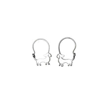 Load image into Gallery viewer, Dachshund Hoop Earrings - Silver/14K Gold-Plated |Beauty - WeeShopyDog
