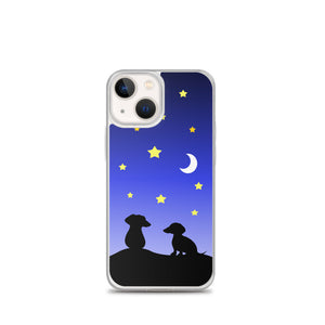 Dachshund Night Love - iPhone Case