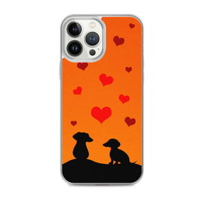 Dachshund In Love - iPhone Case