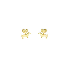 Load image into Gallery viewer, Jack Russell Earrings - 14K Gold-Plated Stud - WeeShopyDog
