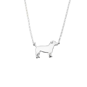 Jack Russell Pendant Necklace - Silver - WeeShopyDog