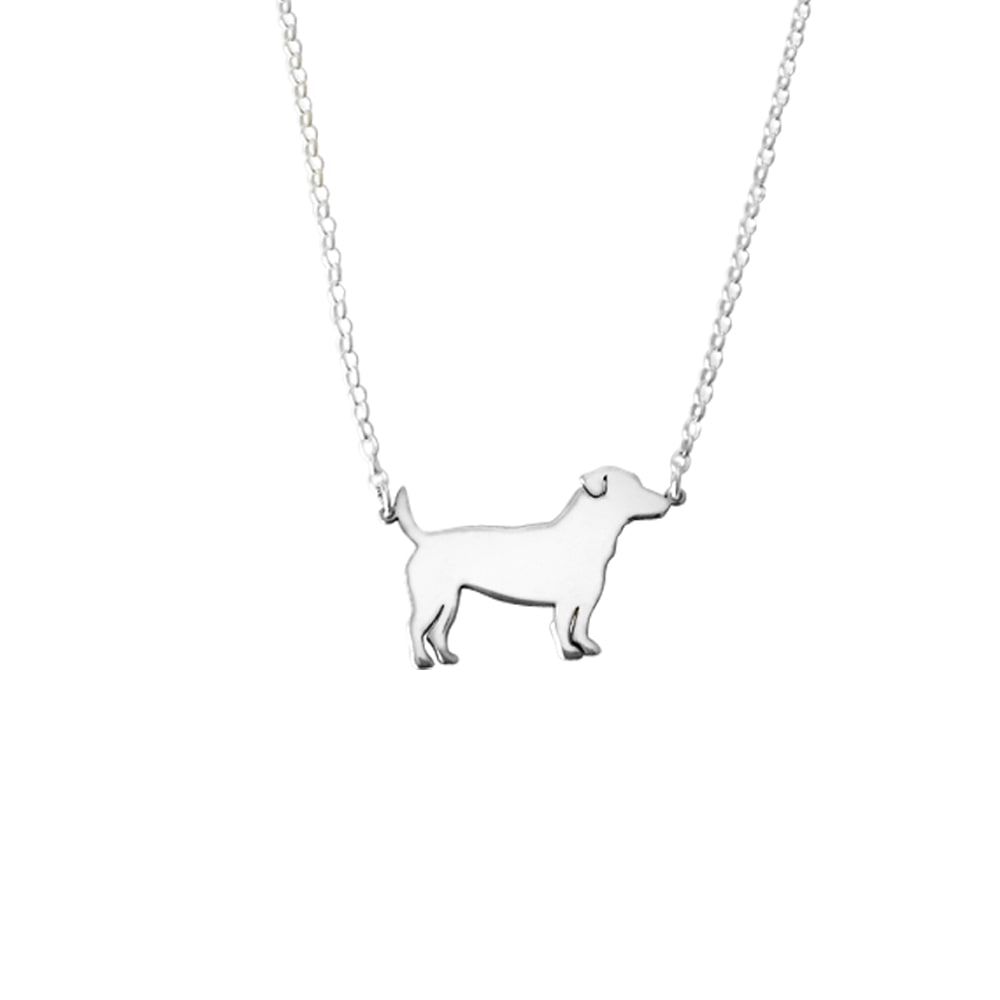 Jack Russell Pendant Necklace - Silver - WeeShopyDog