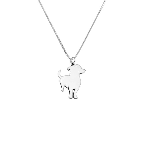 Jack Russell Pendant Necklace - Silver - WeeShopDog