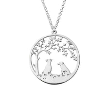 Load image into Gallery viewer, Jack Russell Pendant Necklace - Silver - Tree Of Life - WeeSopyDog
