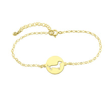 Load image into Gallery viewer, Dachshund Charm Bracelet - 14K Gold-Plated - WeeShopyDog
