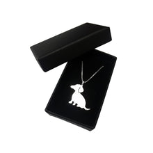 Load image into Gallery viewer, Dachshund Pendant Necklace - Silver |Love - WeeShopyDog

