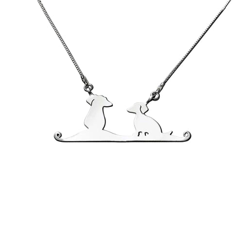 Dachshund Pendant Necklace - Silver |Friends - WeeShopyDog