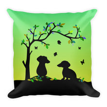 Load image into Gallery viewer, Dachshund Tree Of Life - Square Pillow - WeeShopyDog
