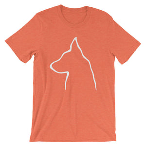 German Shepherd Outline - Unisex/Men's T-shirt - WeeShopyDog