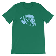 Load image into Gallery viewer, Dachshund Blue - Unisex/Men&#39;s T-shirt - WeeShopyDog

