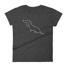 Load image into Gallery viewer, Dachshund View - Women&#39;s T-shirt - WeeShopyDog
