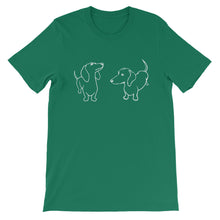 Load image into Gallery viewer, Dachshund Twins - Unisex/Men&#39;s T-shirt - WeeShopyDog
