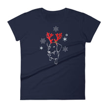 Load image into Gallery viewer, Dachshund Christmas Moose - Women&#39;s T-shirt - WeeShopyDog
