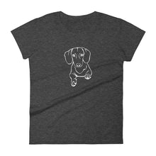 Load image into Gallery viewer, Dachshund Play - Women&#39;s T-shirt - WeeShopyDog
