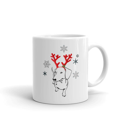 Dachshund Christmas Moose - Mug - WeeShopyDog