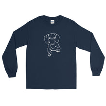 Load image into Gallery viewer, Dachshund Play - Long Sleeve T-Shirt - WeeShopyDog
