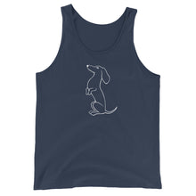 Load image into Gallery viewer, Dachshund Sit-up - Unisex/Men&#39;s Tank Top - WeeShopyDog
