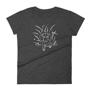 Dachshund Play Grass - Women's T-shirt - WeeShopyDog