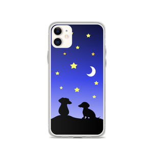 Dachshund Night Love - iPhone Case