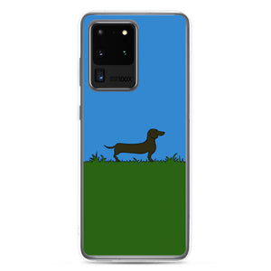 Dachshund Line Grass - Samsung Case