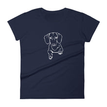 Load image into Gallery viewer, Dachshund Play - Women&#39;s T-shirt - WeeShopyDog

