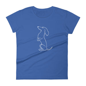 Dachshund Sit-up - Women's T-shirt - WeeShopyDog
